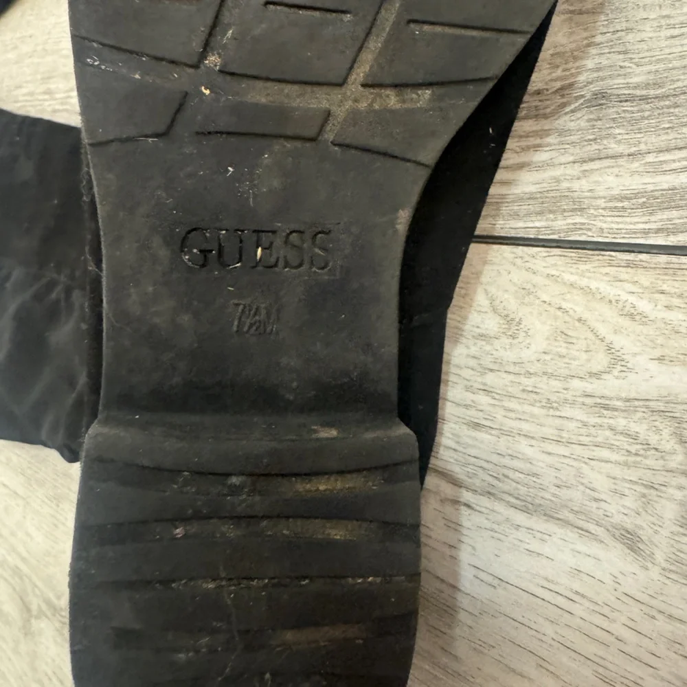 Guess Black Suede Knee-High Boots